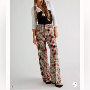 Free People Plaid Jules Pants